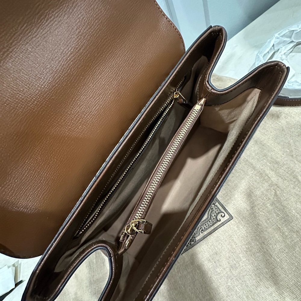 Gucci GG Supreme Monogram Calfskin Medium Horsebit 1955 Top Handle Bag - Picture 6 of 17